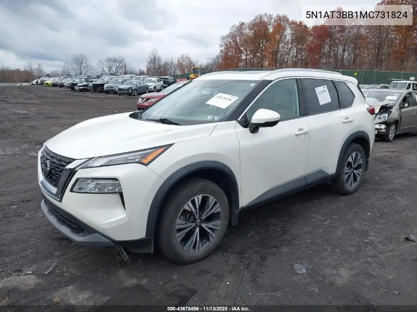 5N1AT3BB1MC731824 2021 Nissan Rogue Sv Intelligent Awd