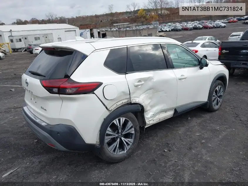 5N1AT3BB1MC731824 2021 Nissan Rogue Sv Intelligent Awd