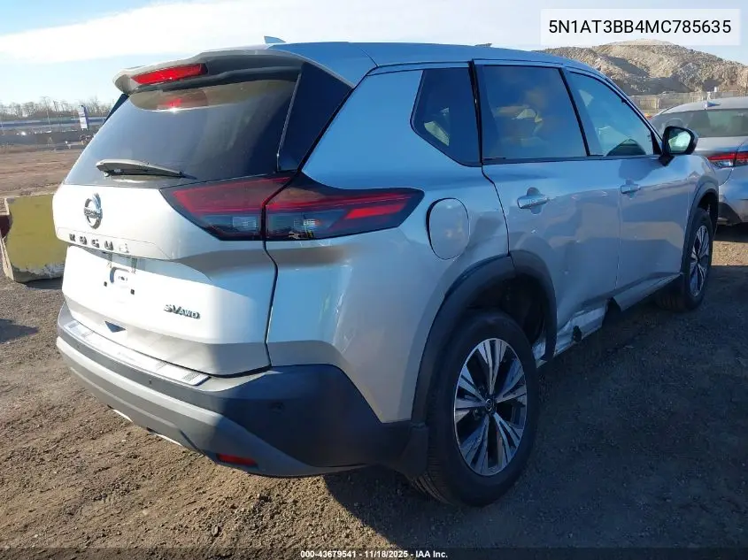 5N1AT3BB4MC785635 2021 Nissan Rogue Sv Intelligent Awd