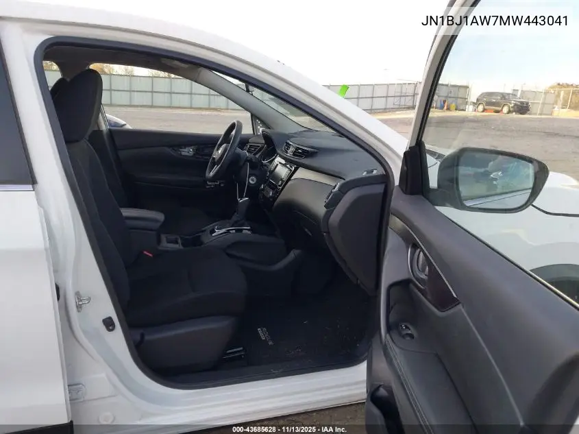 JN1BJ1AW7MW443041 2021 Nissan Rogue Sport S Awd Xtronic Cvt