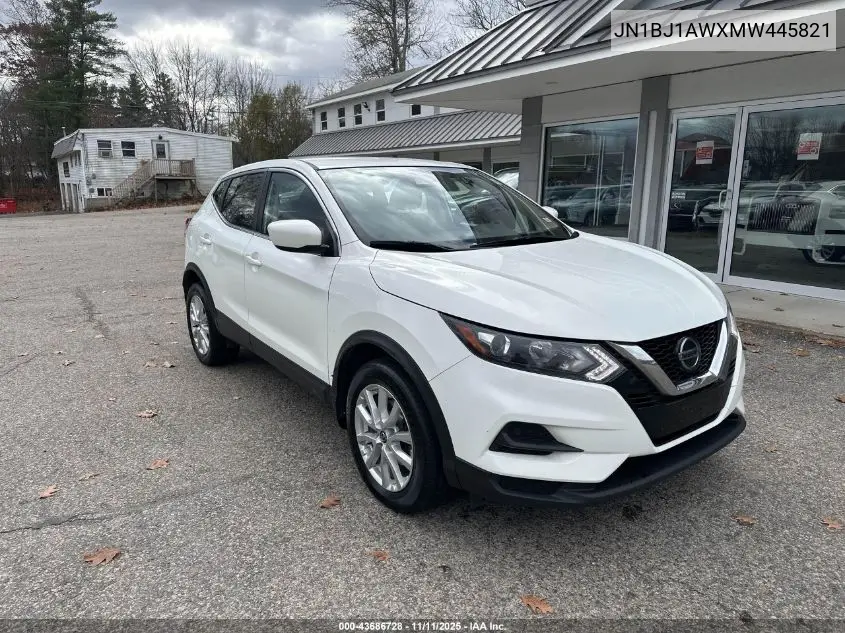 JN1BJ1AWXMW445821 2021 Nissan Rogue Sport S