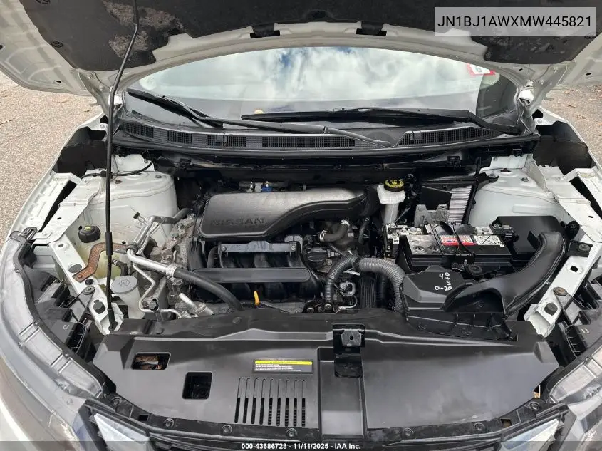 JN1BJ1AWXMW445821 2021 Nissan Rogue Sport S