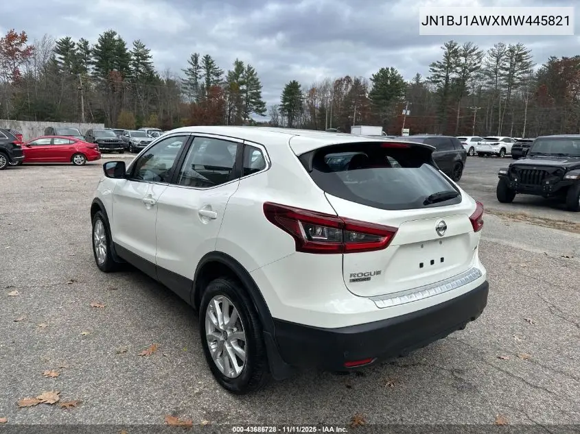 JN1BJ1AWXMW445821 2021 Nissan Rogue Sport S