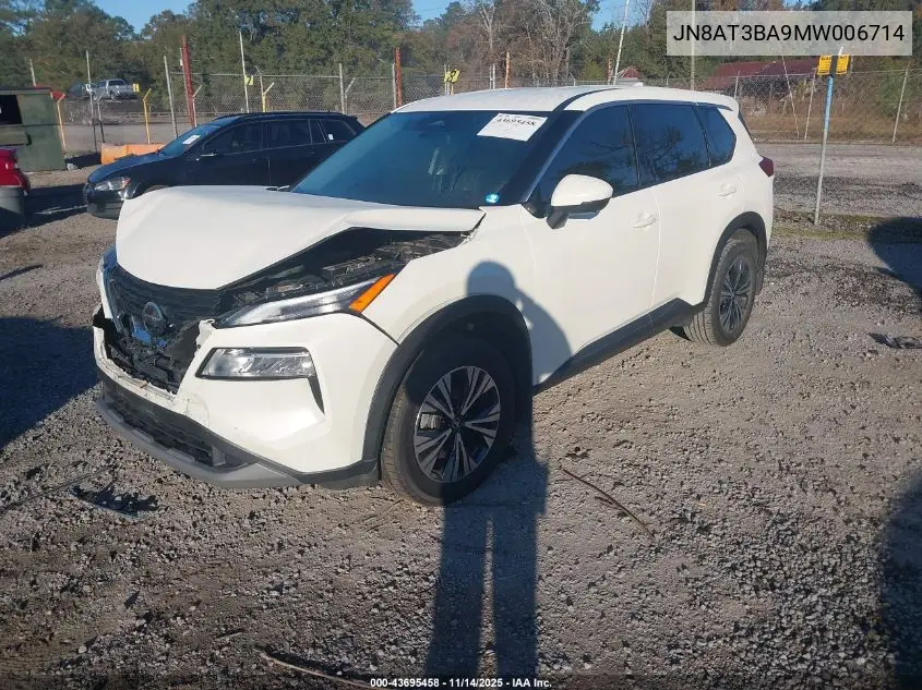 JN8AT3BA9MW006714 2021 Nissan Rogue Sv Fwd