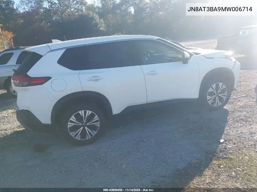 JN8AT3BA9MW006714 2021 Nissan Rogue Sv Fwd