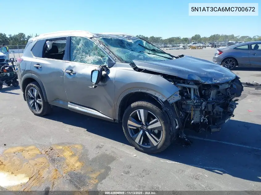 5N1AT3CA6MC700672 2021 Nissan Rogue Sl Fwd