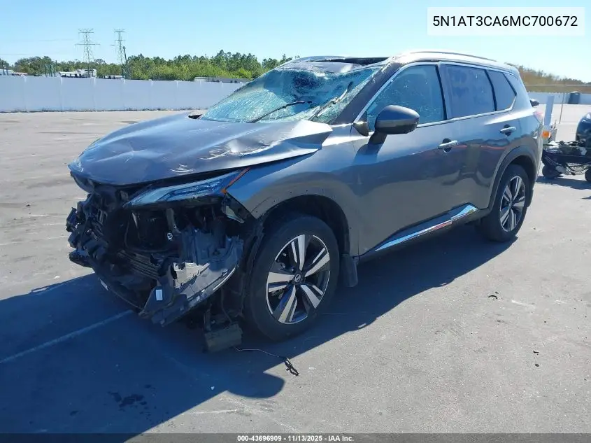 5N1AT3CA6MC700672 2021 Nissan Rogue Sl Fwd
