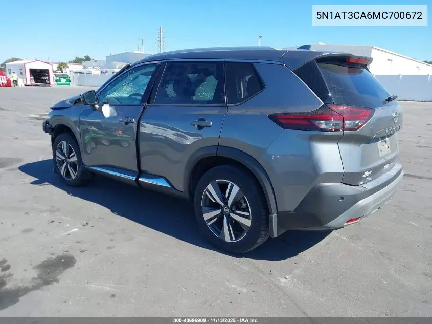 5N1AT3CA6MC700672 2021 Nissan Rogue Sl Fwd