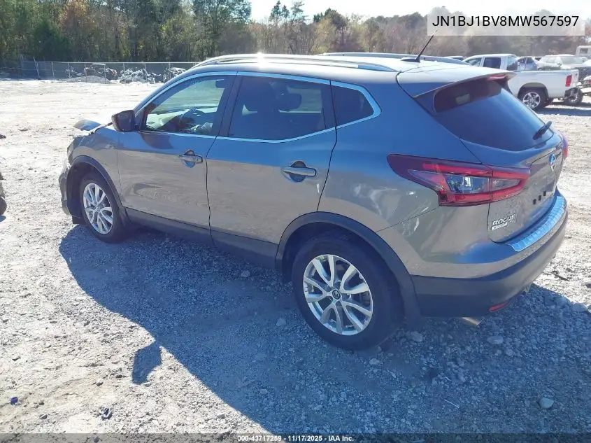 JN1BJ1BV8MW567597 2021 Nissan Rogue Sport Sv Fwd Xtronic Cvt