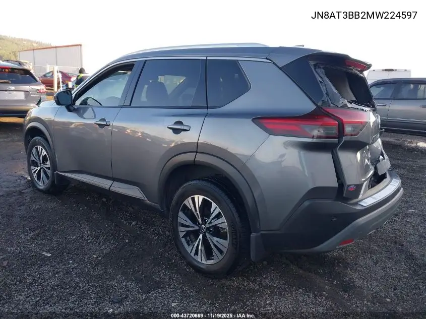 JN8AT3BB2MW224597 2021 Nissan Rogue Sv Intelligent Awd