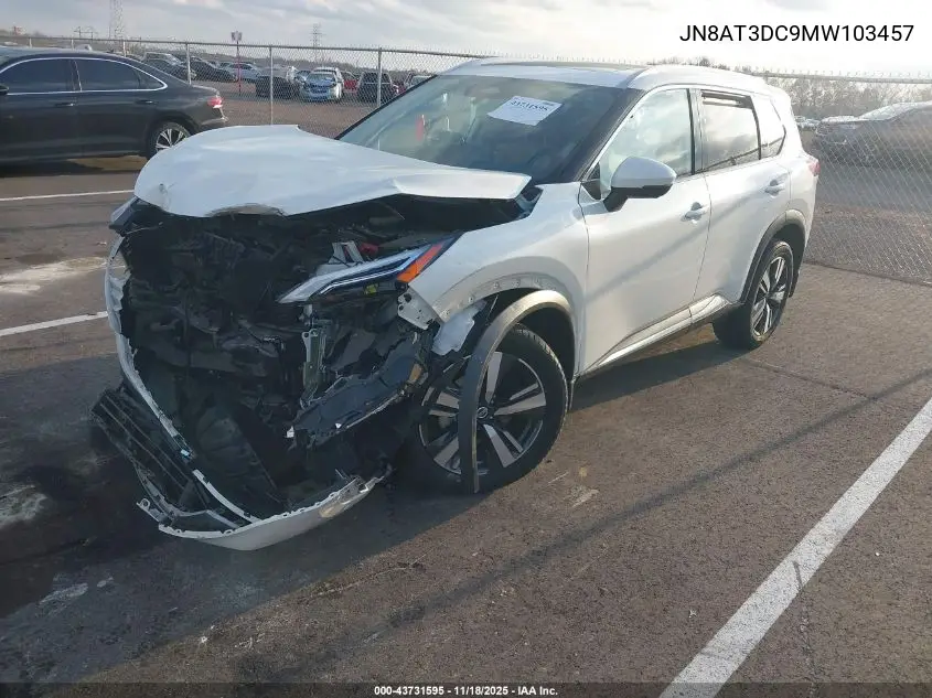 JN8AT3DC9MW103457 2021 Nissan Rogue Platinum Fwd