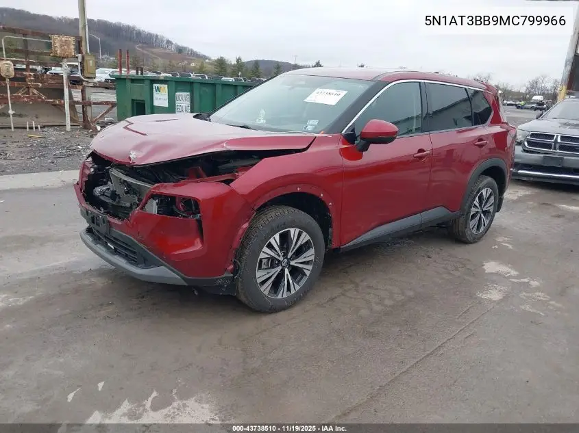 5N1AT3BB9MC799966 2021 Nissan Rogue Sv Intelligent Awd