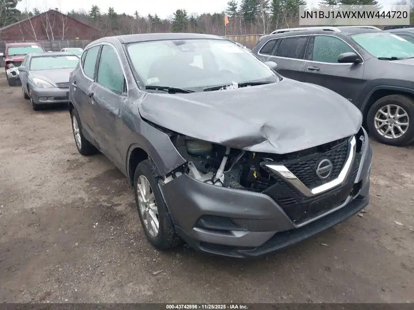 JN1BJ1AWXMW444720 2021 Nissan Rogue Sport S Awd Xtronic Cvt