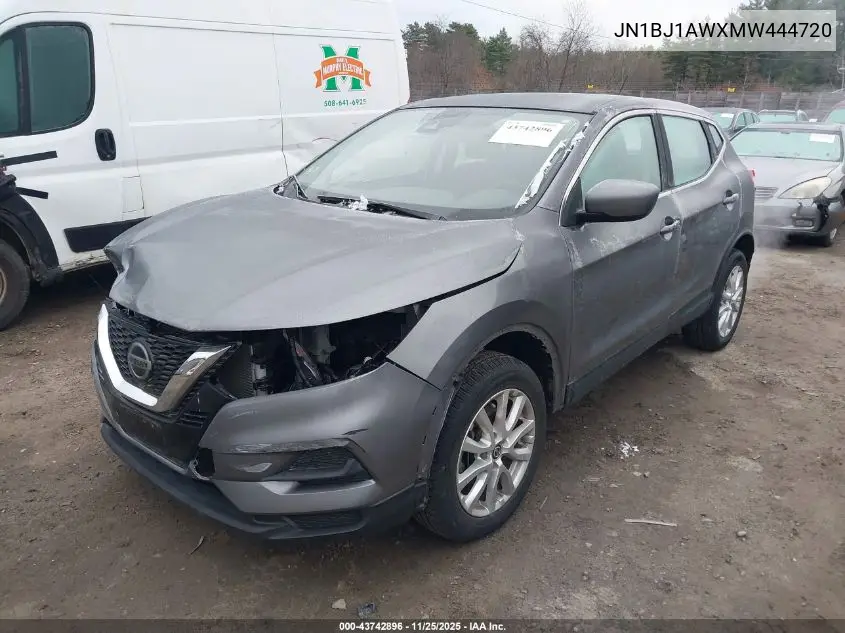 JN1BJ1AWXMW444720 2021 Nissan Rogue Sport S Awd Xtronic Cvt