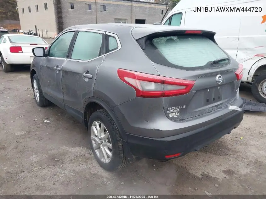 JN1BJ1AWXMW444720 2021 Nissan Rogue Sport S Awd Xtronic Cvt