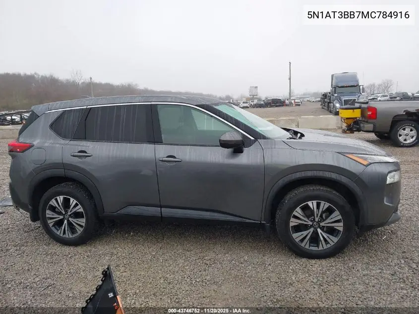 5N1AT3BB7MC784916 2021 Nissan Rogue Sv Intelligent Awd