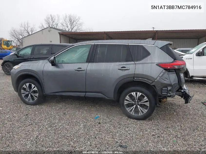 5N1AT3BB7MC784916 2021 Nissan Rogue Sv Intelligent Awd