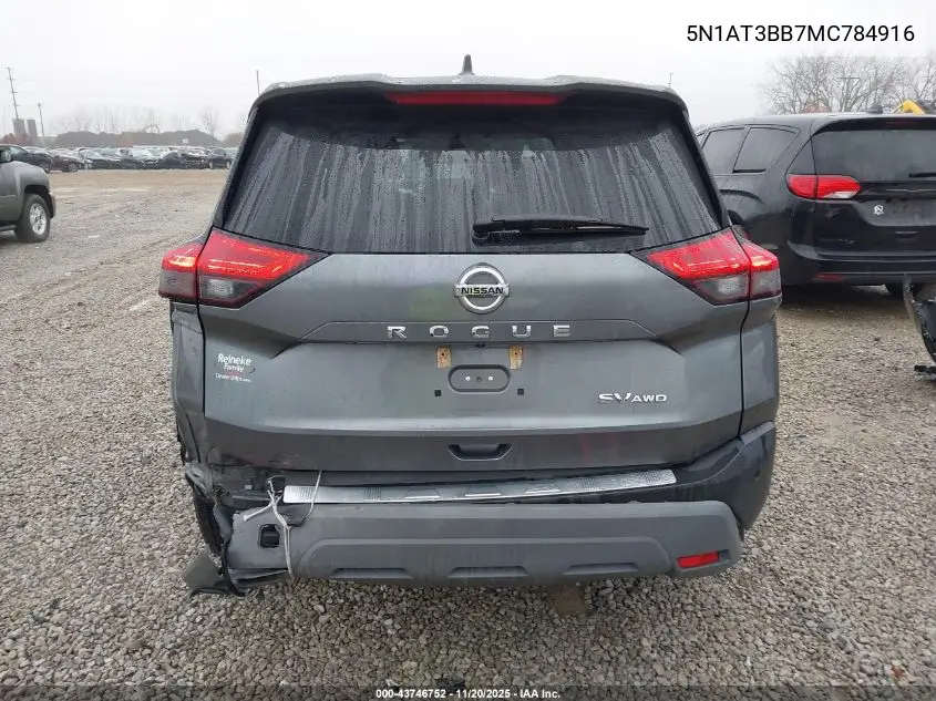 5N1AT3BB7MC784916 2021 Nissan Rogue Sv Intelligent Awd