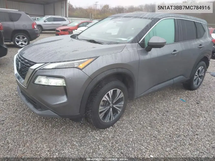 5N1AT3BB7MC784916 2021 Nissan Rogue Sv Intelligent Awd