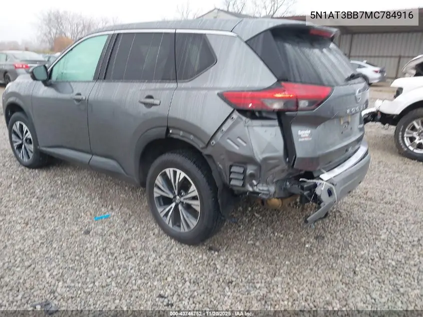 5N1AT3BB7MC784916 2021 Nissan Rogue Sv Intelligent Awd