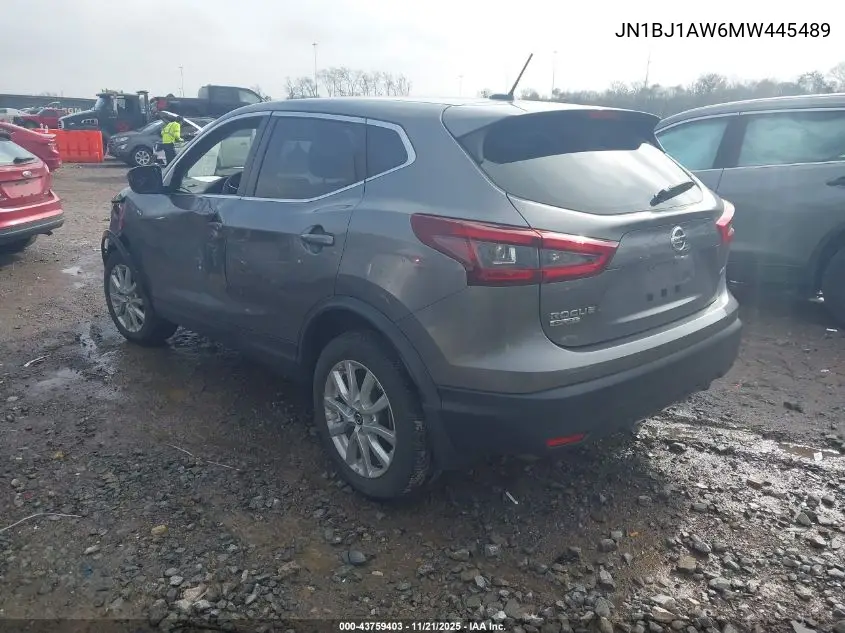JN1BJ1AW6MW445489 2021 Nissan Rogue Sport S Awd Xtronic Cvt