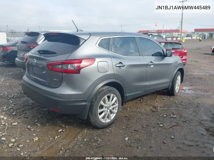 JN1BJ1AW6MW445489 2021 Nissan Rogue Sport S Awd Xtronic Cvt