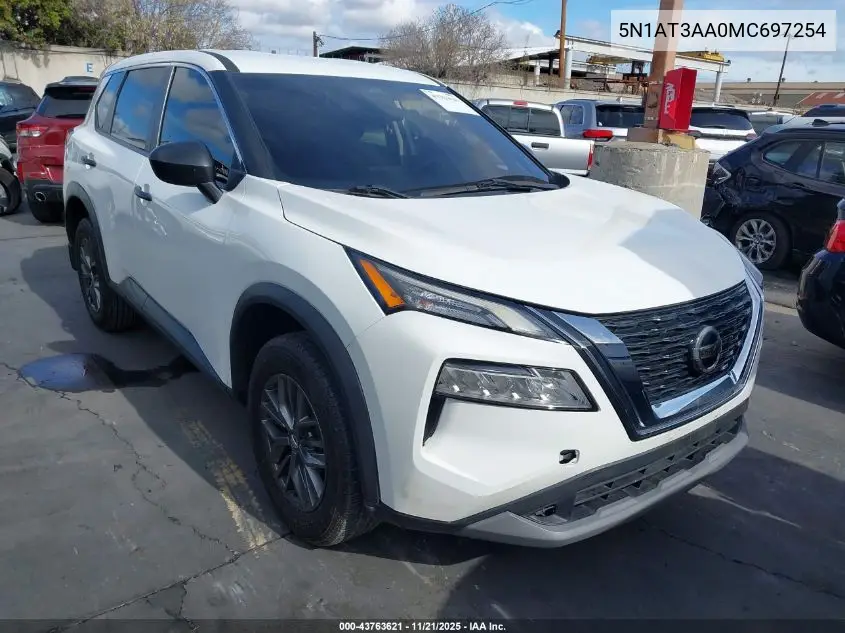 5N1AT3AA0MC697254 2021 Nissan Rogue S Fwd