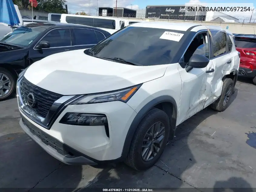 5N1AT3AA0MC697254 2021 Nissan Rogue S Fwd