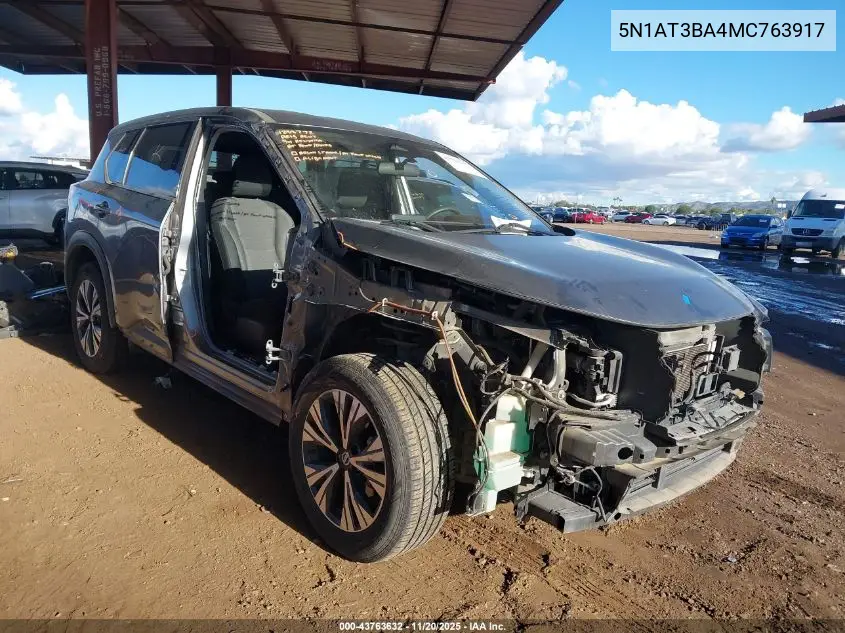 5N1AT3BA4MC763917 2021 Nissan Rogue Sv Fwd