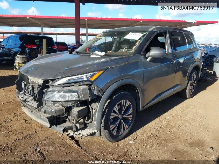 5N1AT3BA4MC763917 2021 Nissan Rogue Sv Fwd