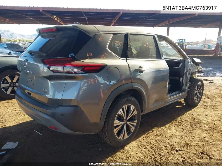 5N1AT3BA4MC763917 2021 Nissan Rogue Sv Fwd