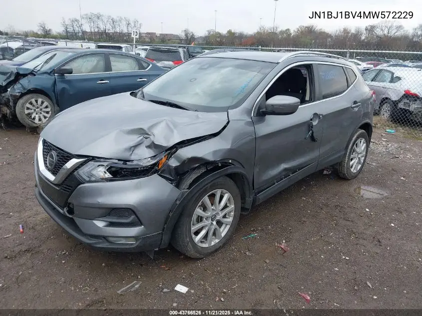JN1BJ1BV4MW572229 2021 Nissan Rogue Sport Sv Fwd Xtronic Cvt