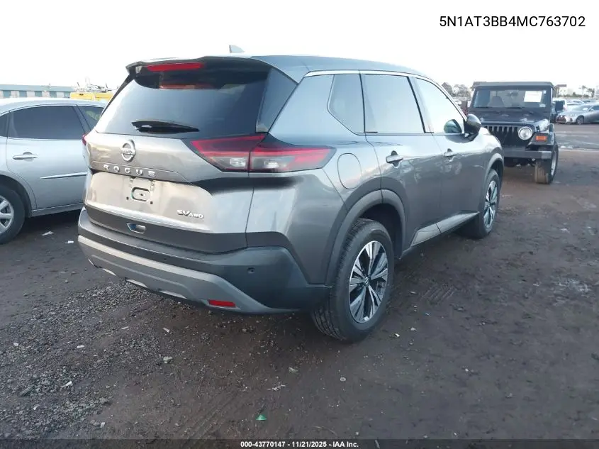 5N1AT3BB4MC763702 2021 Nissan Rogue Sv Intelligent Awd