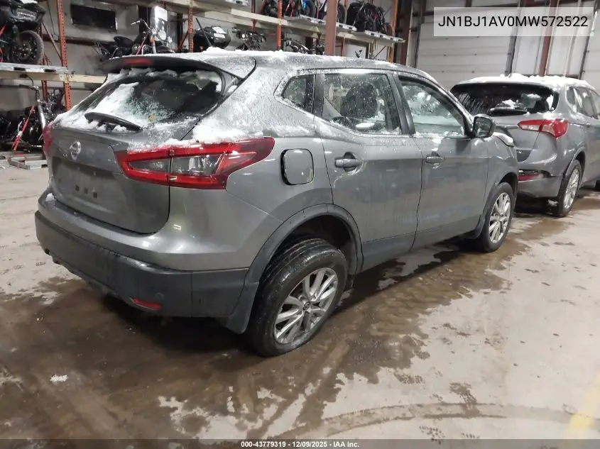 JN1BJ1AV0MW572522 2021 Nissan Rogue Sport S Fwd Xtronic Cvt