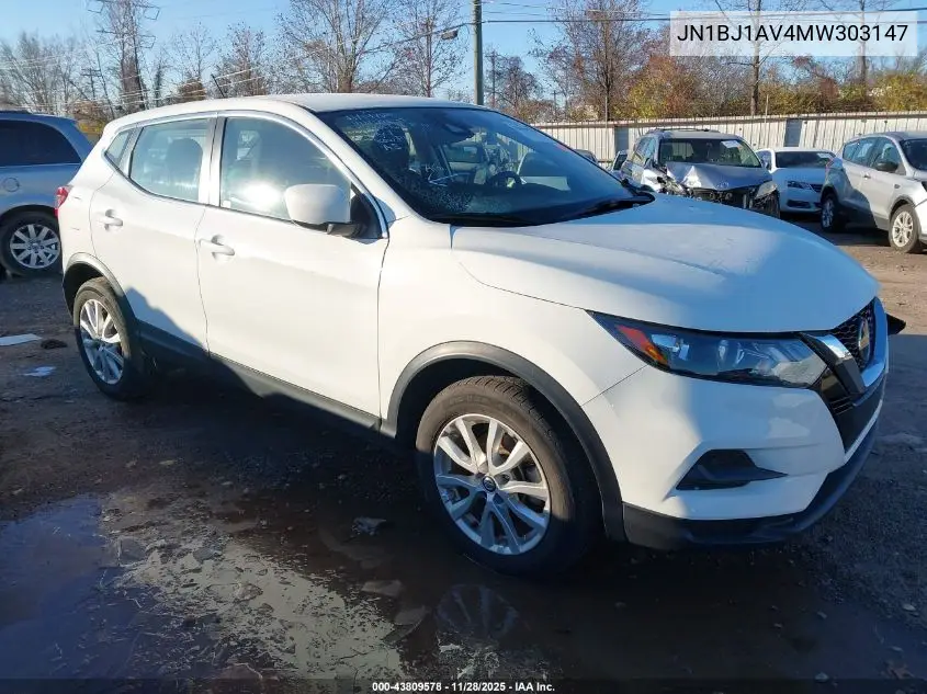 JN1BJ1AV4MW303147 2021 Nissan Rogue Sport S Fwd Xtronic Cvt