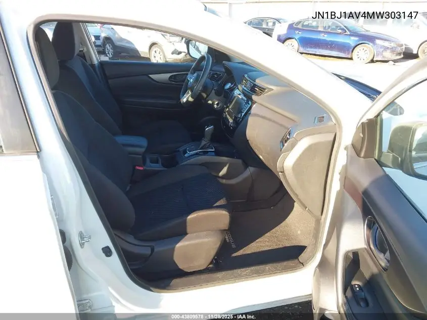JN1BJ1AV4MW303147 2021 Nissan Rogue Sport S Fwd Xtronic Cvt