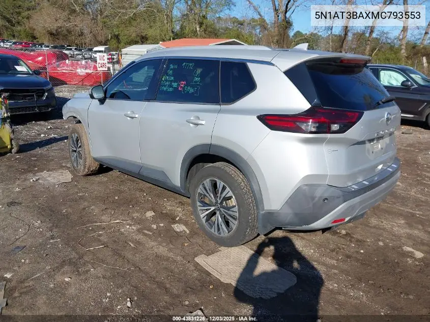 5N1AT3BAXMC793553 2021 Nissan Rogue Sv Fwd