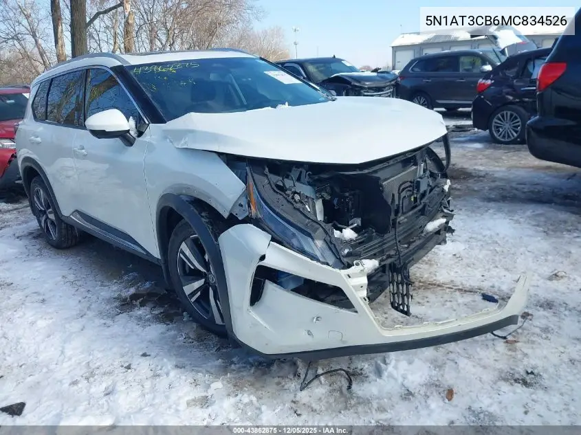 5N1AT3CB6MC834526 2021 Nissan Rogue Sl Intelligent Awd
