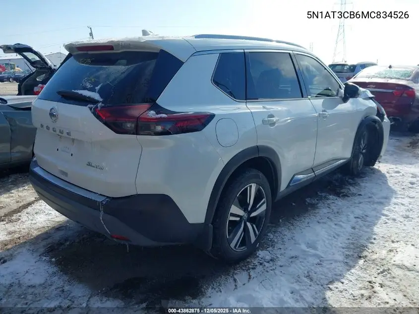 5N1AT3CB6MC834526 2021 Nissan Rogue Sl Intelligent Awd