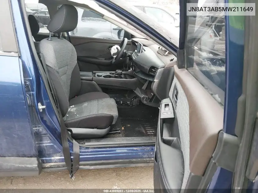 JN8AT3AB5MW211649 2021 Nissan Rogue S Intelligent Awd