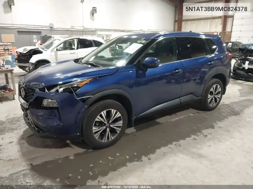 5N1AT3BB9MC824378 2021 Nissan Rogue Sv Intelligent Awd