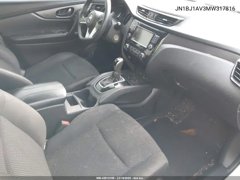 JN1BJ1AV3MW317816 2021 Nissan Rogue Sport S Fwd Xtronic Cvt