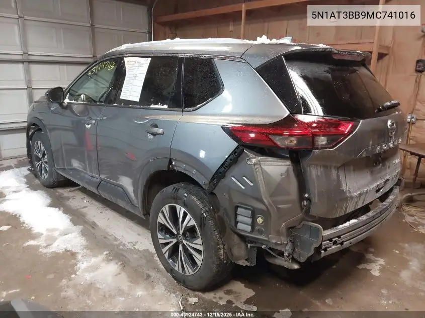 5N1AT3BB9MC741016 2021 Nissan Rogue Sv Intelligent Awd