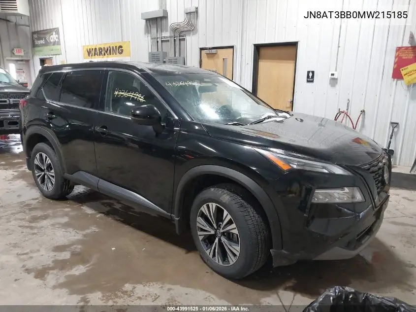 JN8AT3BB0MW215185 2021 Nissan Rogue Sv Intelligent Awd