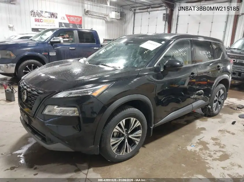 JN8AT3BB0MW215185 2021 Nissan Rogue Sv Intelligent Awd