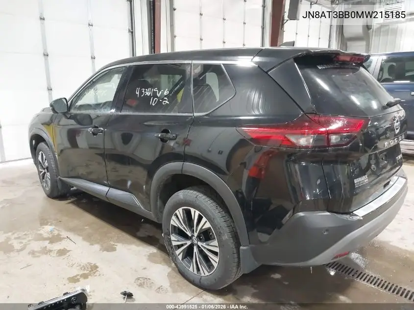 JN8AT3BB0MW215185 2021 Nissan Rogue Sv Intelligent Awd