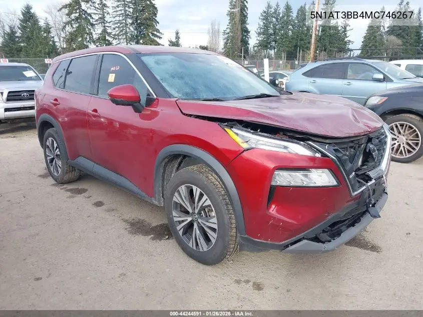 5N1AT3BB4MC746267 2021 Nissan Rogue Sv Intelligent Awd