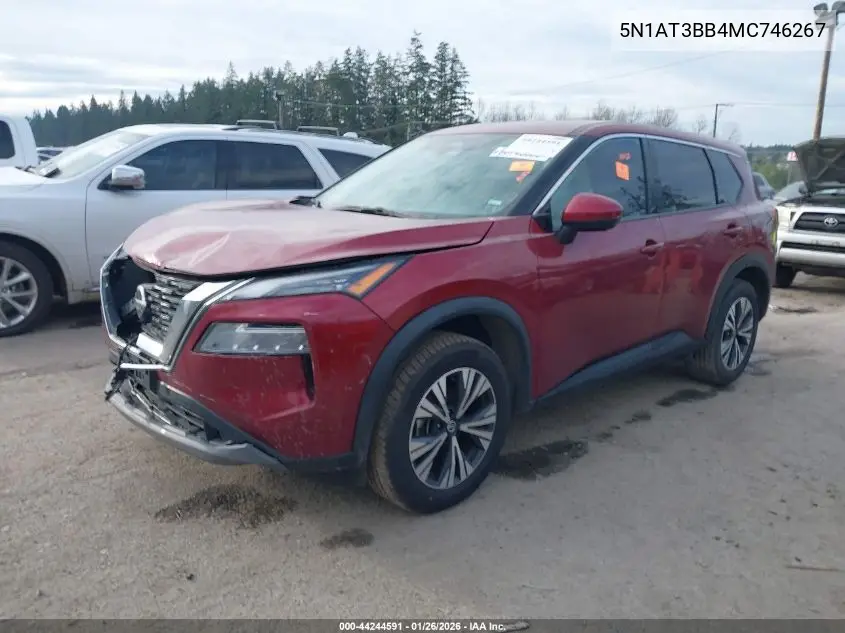 5N1AT3BB4MC746267 2021 Nissan Rogue Sv Intelligent Awd