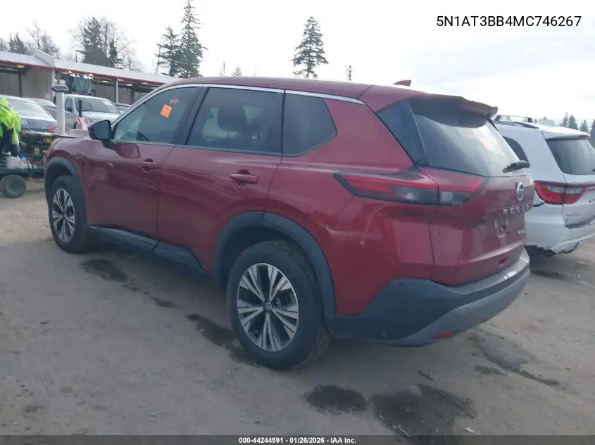 5N1AT3BB4MC746267 2021 Nissan Rogue Sv Intelligent Awd