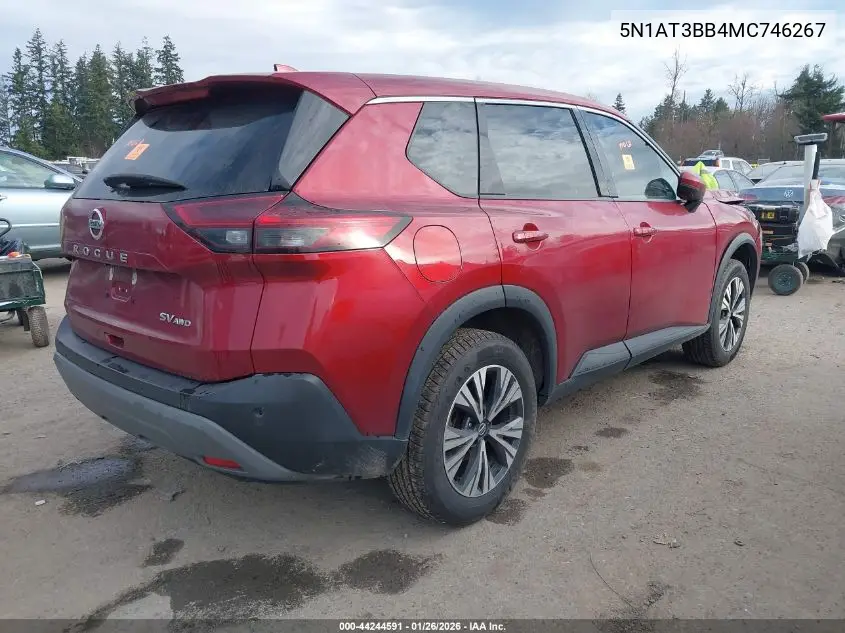5N1AT3BB4MC746267 2021 Nissan Rogue Sv Intelligent Awd